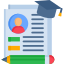 Curriculum icon representing alumni registration