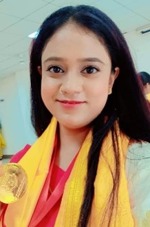 Portrait of Shregya Tripathi, a top-performing student from MSC-BT 2023