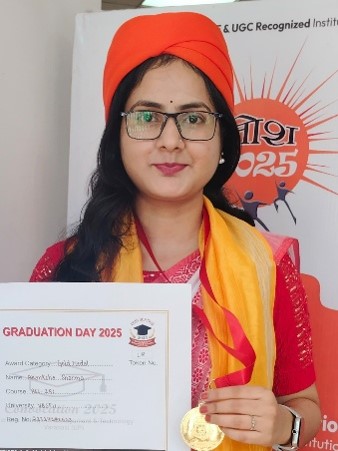 Portrait of Akanksha Sharma, a top-performing student from BSC-BZC 2024
